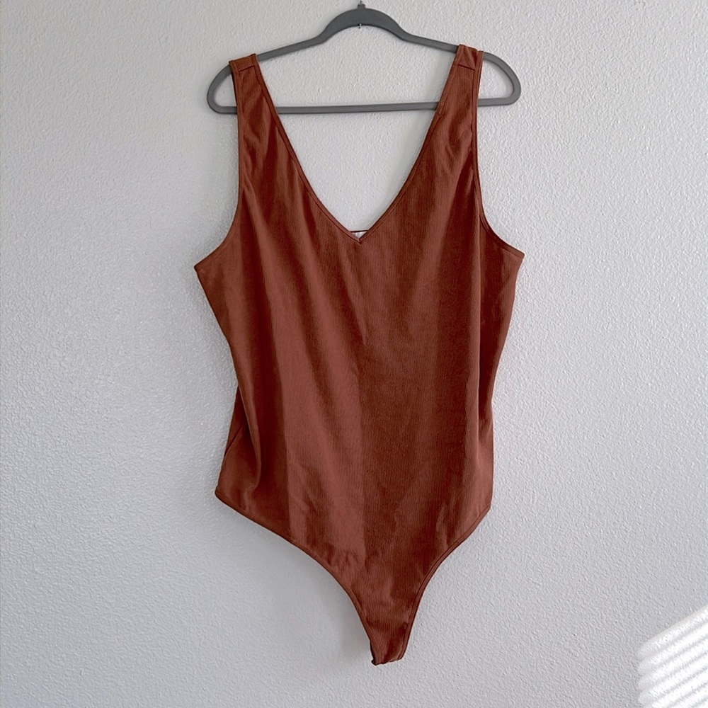 Vintage wash rust bodysuit, size 3X